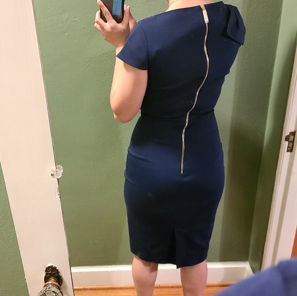 Ted Baker Bow Detail Fitted Dress Size 0 - Picture 5 of 5